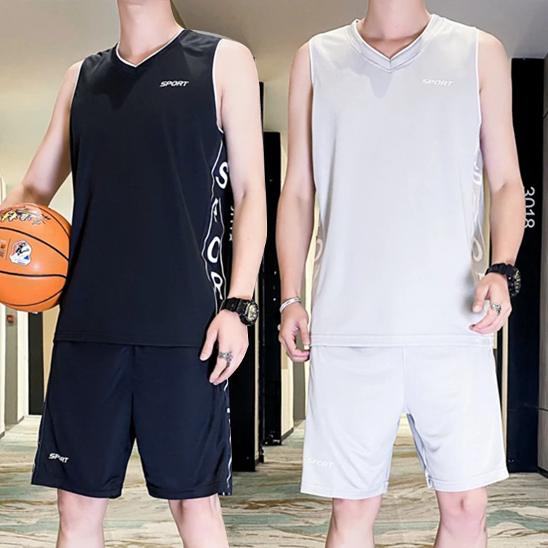 【全国包邮】运动套装男大码男装篮球服套装夏季短裤跑步两件套