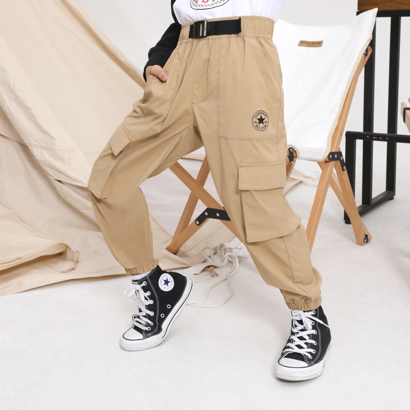 Converse匡威童装男女童春季休闲宽松梭织工装长裤CNVN-WP-B958