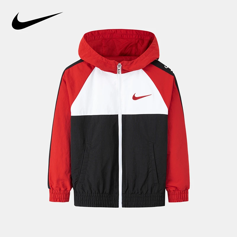 【ROOKIE旗舰】Nike耐克男女童春撞色休闲连帽运动夹克NKB-WA-H687