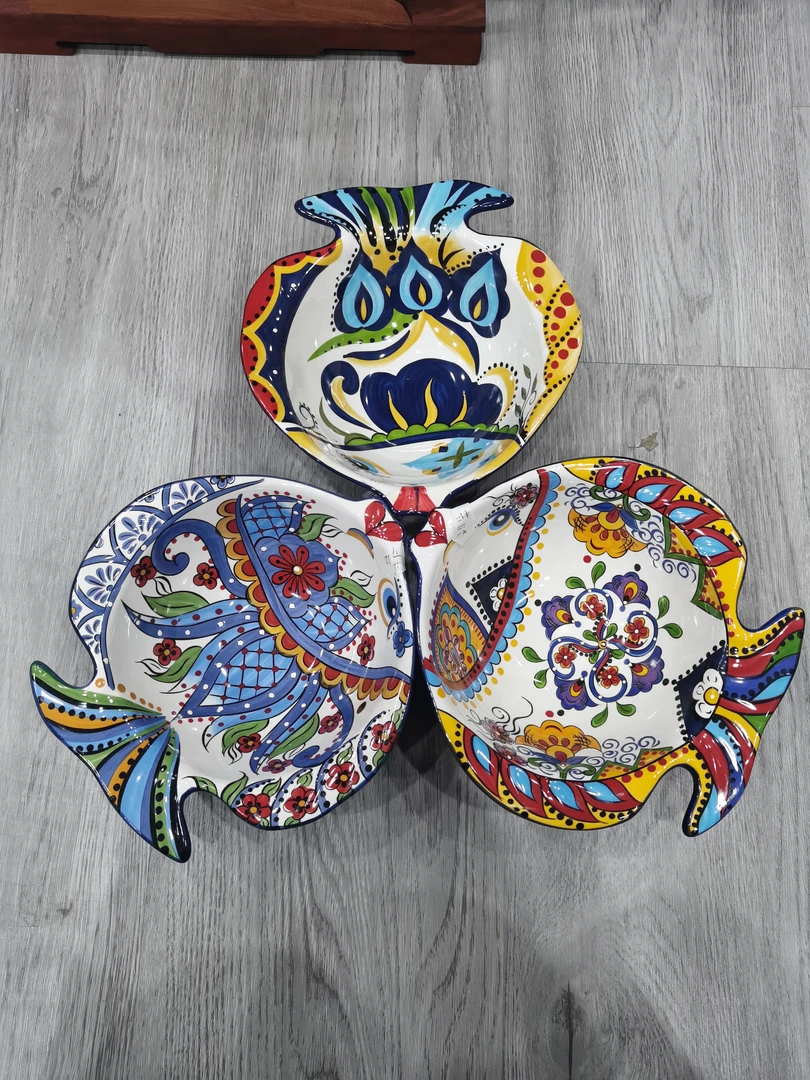 陶瓷创意沙拉鱼碗长21宽19CM深8CM