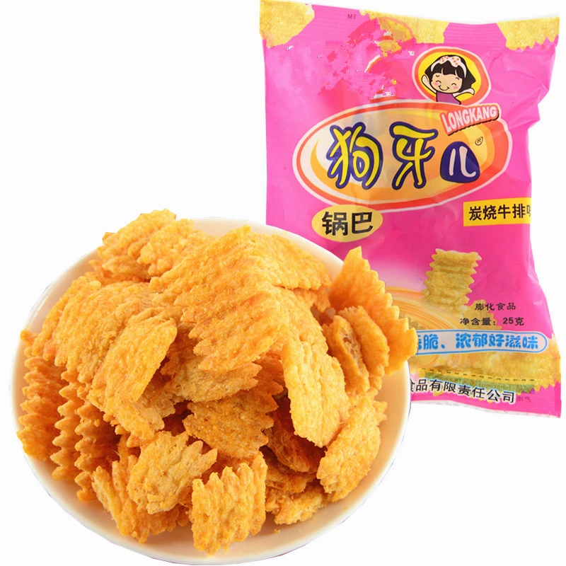 狗牙儿锅巴 炭烧牛排味 儿时怀旧小吃零食品方便即食美味
