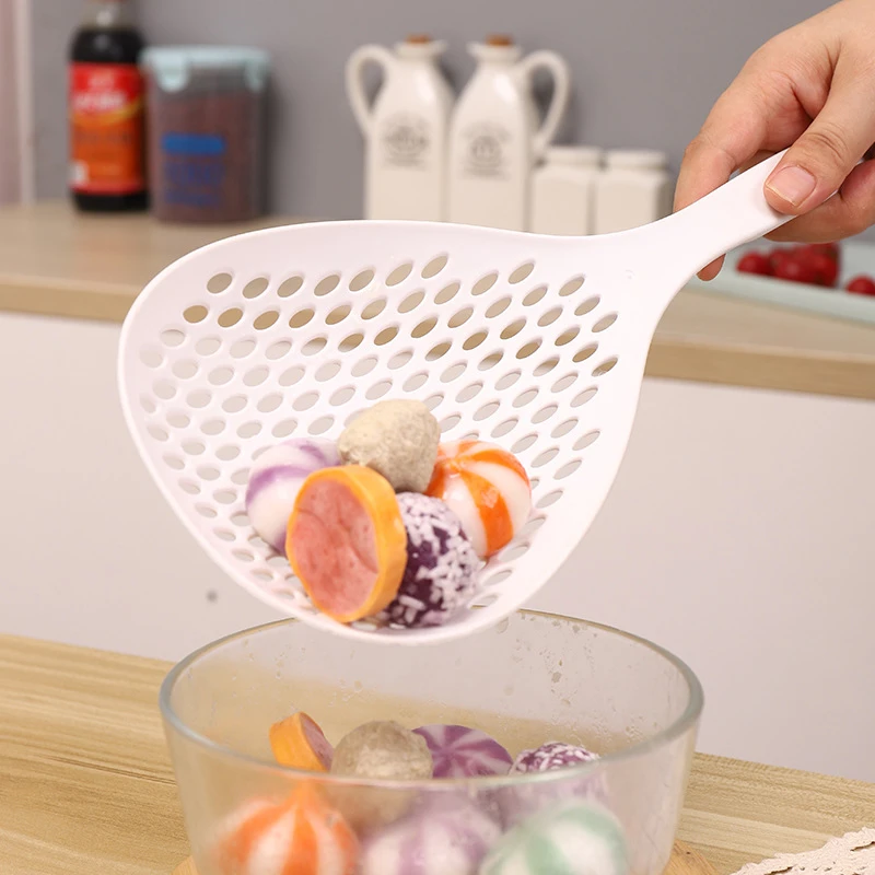 家用厨房漏勺捞饺子勺多功能耐高温过滤勺捞面勺子 L