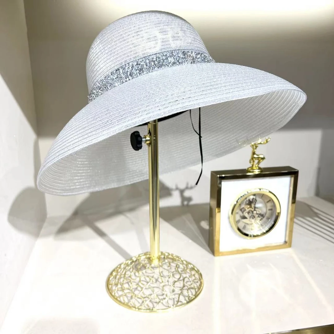 【巴曼贝莉】轻奢设计师款时尚编织百搭透气遮阳帽子GC2021832