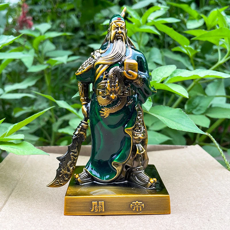 合金关羽关二爷托印关公像平安汽车内饰用品车载摆件工艺品男士