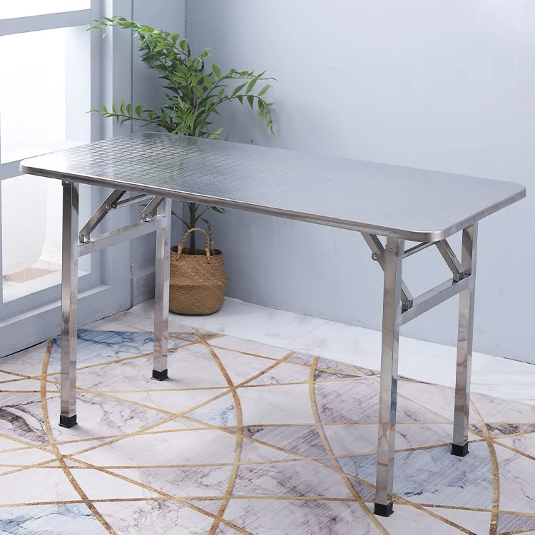 不锈钢烧烤桌长方形折叠桌户外餐桌摆摊桌可折叠方桌便捷聚餐桌子