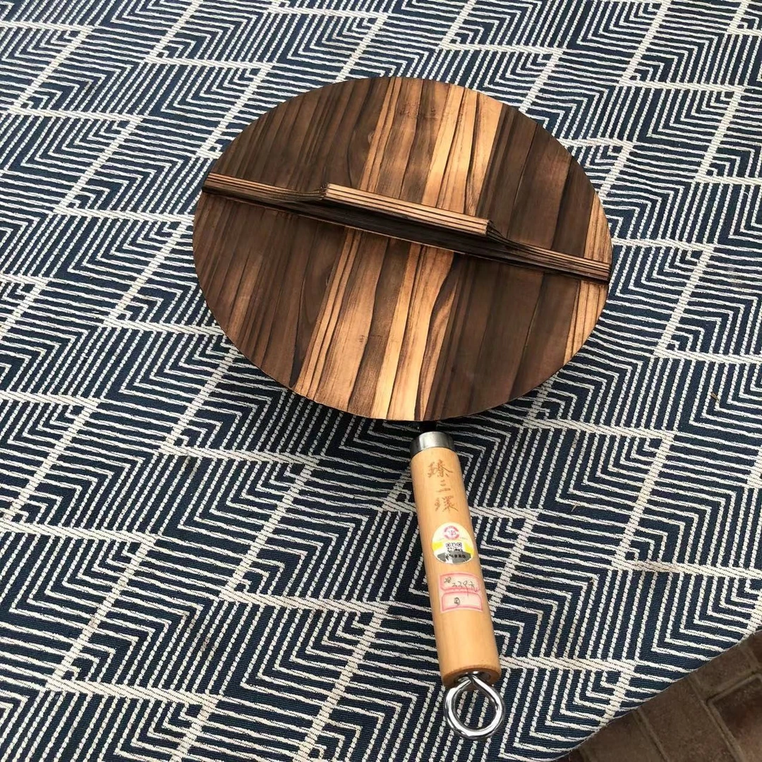 章丘臻三环手工平底铁锅