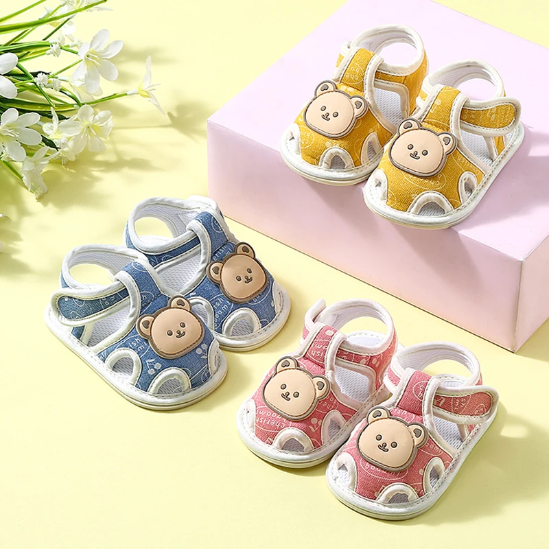 2024新款夏季男女宝宝学步凉鞋软底魔术贴新生婴儿步前学行鞋子