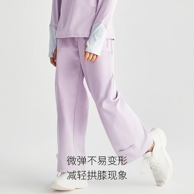 【可调节裤脚】moodytiger女童裤子秋冬纯色灯芯绒工装裤【H】