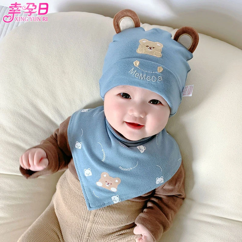 新生儿胎帽春秋0-3-6个月9秋冬季纯棉婴儿帽子婴幼儿宝宝帽护囟门