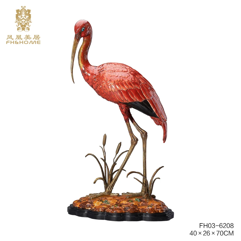 FH&HOME/凤凰美居彩绘铜配高温瓷家居摆件新房送礼饰品装饰品摆件