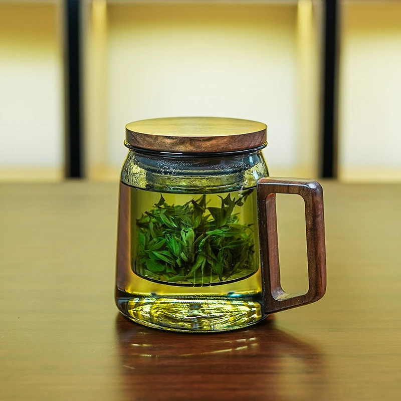 慢城臻品堂 玻璃茶壶清雅泡茶壶耐热单壶带过滤茶水分离功夫茶壶