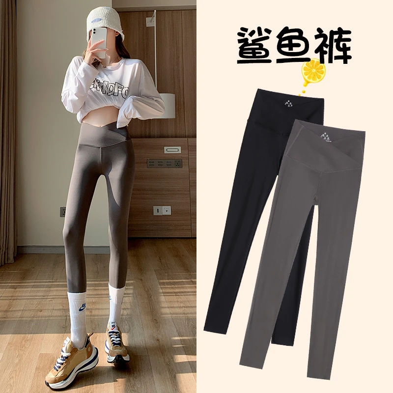 鲨鱼裤女外穿春秋款紧身瑜伽收腹提臀打底芭比裤子紧身裤