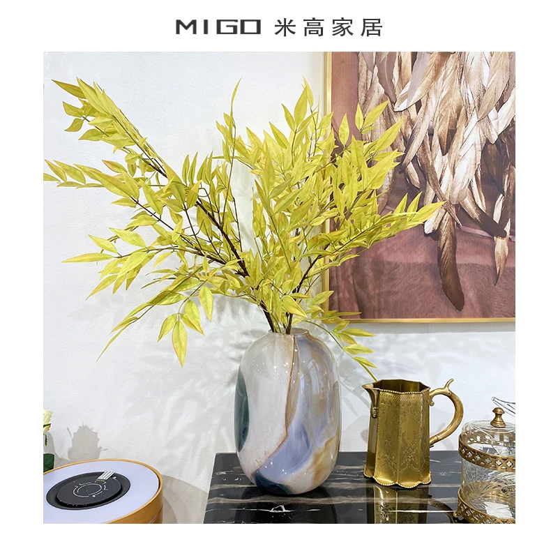 【MIGO米高家居】轻奢简约五色椭圆花瓶客厅绣球花束玄关餐桌摆件