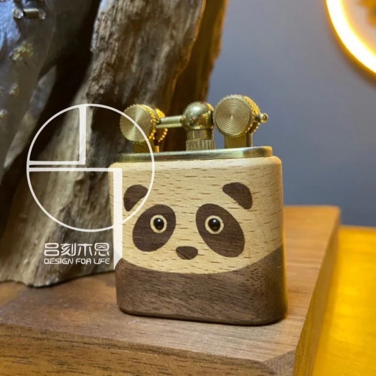 萌宠熊猫原木订制款文创礼物(新机不带煤油)