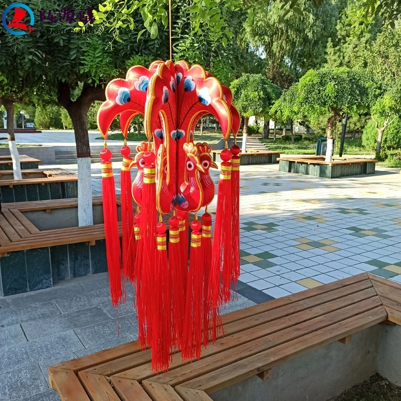 大号立体绣花室内客厅挂件孔雀凤凰刺绣装饰DIY礼物庆阳香包成品