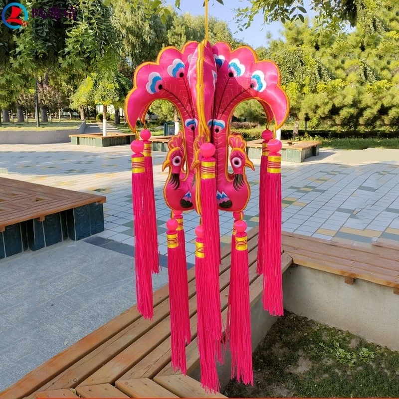 大号立体绣花室内客厅挂件孔雀凤凰刺绣装饰DIY礼物庆阳香包成品