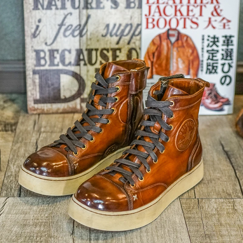 UGLYBROS/丑兄弟夏季摩托车骑行靴哈雷机车复古舒适板鞋男款女款