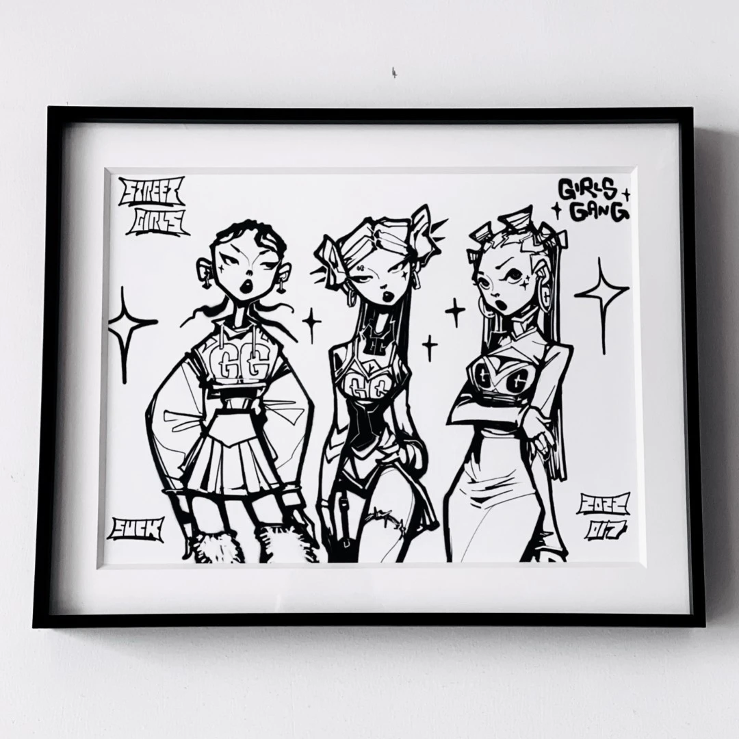 GG女孩017潮流限量版画