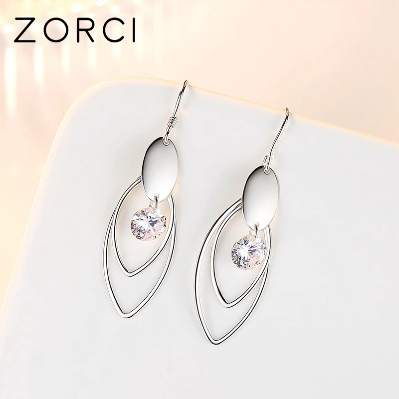 925银合成锆石耳饰 【水滴】耳环女轻奢小众耳坠高端独特饰品银饰