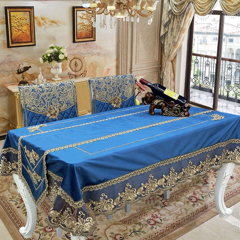 长餐桌布桌旗加厚荷兰绒欧式奢华质感柔软台布网红款直播防尘盖巾