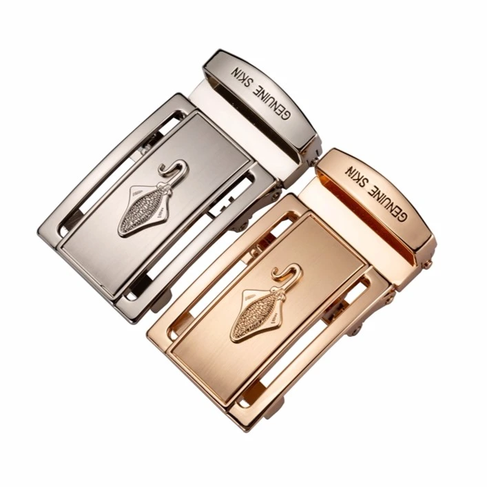 高档泰国男士皮带扣头珍珠鱼无孔无牙皮带扣合金无牙自动扣头3.8