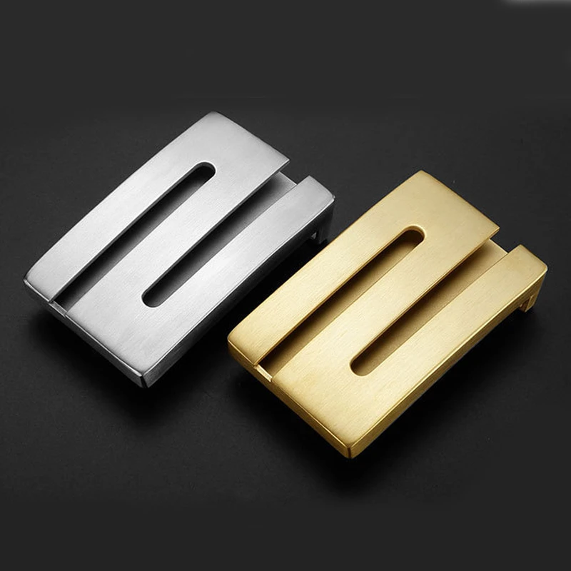 高档不锈钢男士字母S板扣3.8皮带扣头防过敏不掉色平滑扣头简约潮