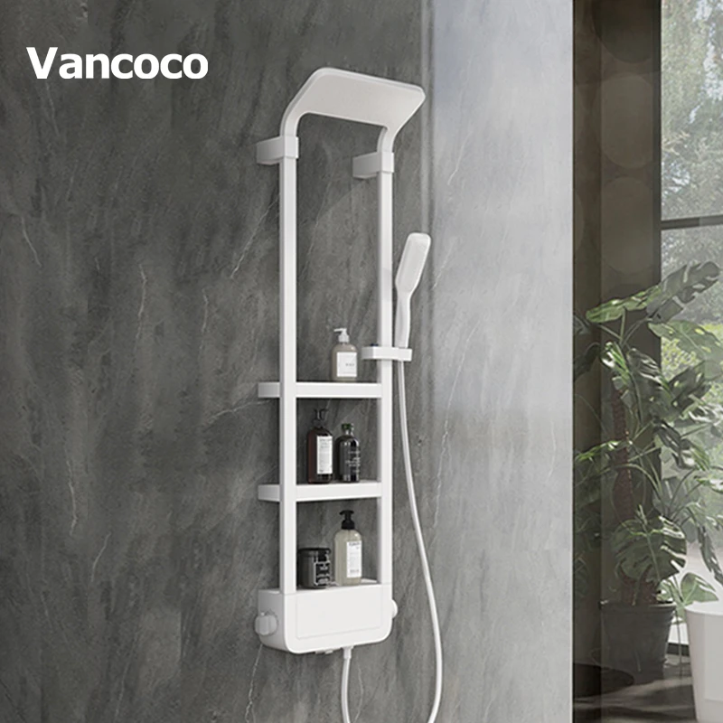 Vancoco雨西子淋浴花洒套装恒温家用卫浴浴室白色黑色JOJO淋浴器