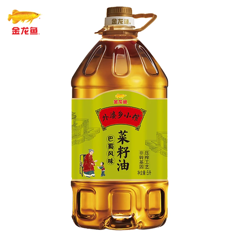 金龙鱼外婆乡巴蜀风味菜籽油5L物理压榨非转基因家用食用油植物油