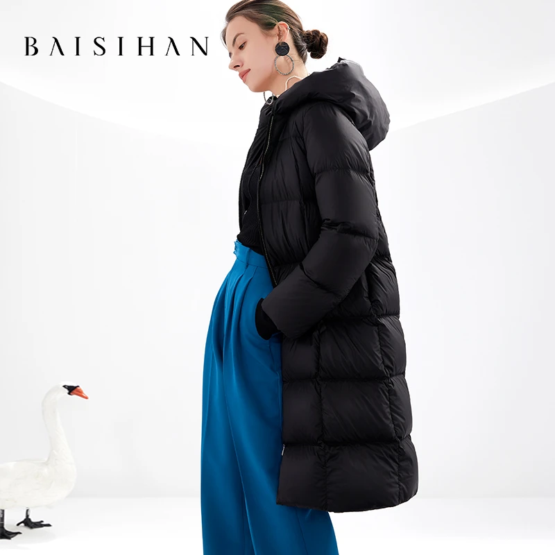 89030新款鹅绒服女高端长款过膝轻奢羽尊系列加厚羽绒服女