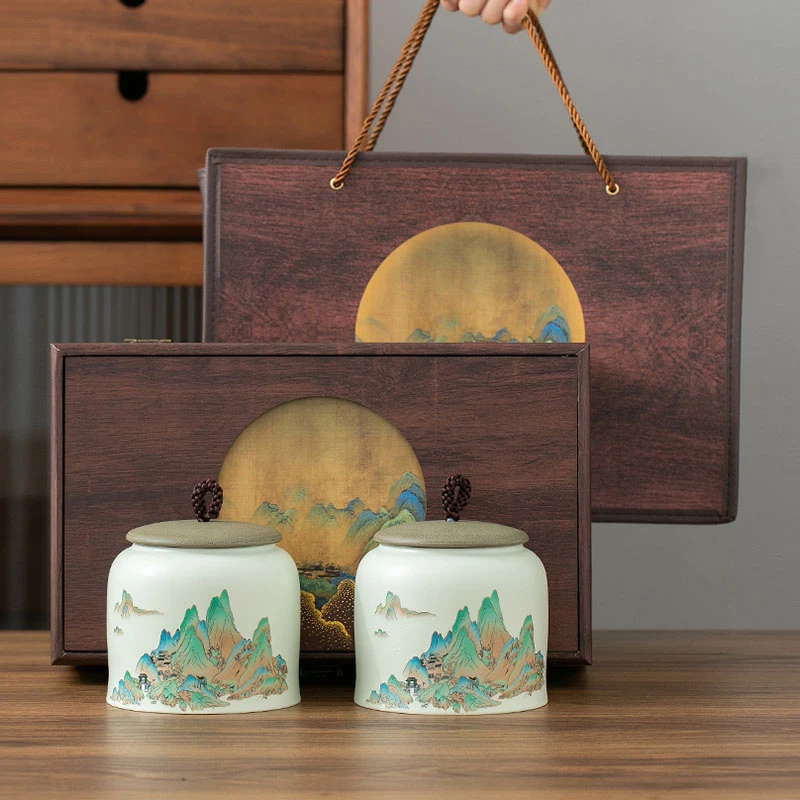 高档茶叶罐包装盒空礼盒礼盒装空盒绿茶白茶普洱龙井金骏眉复古