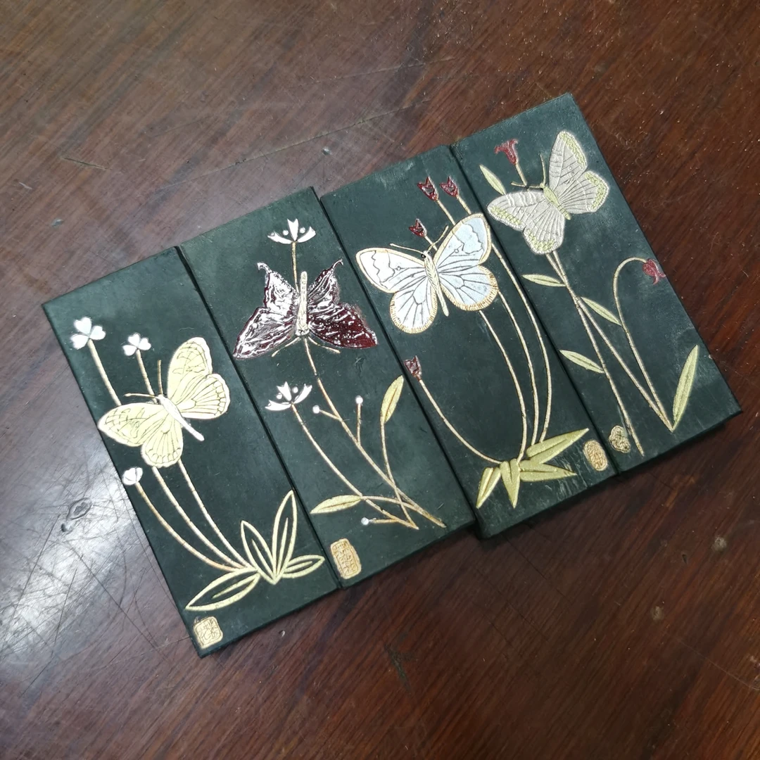 微瑕蝴蝶1*4套装80年代初松烟墨