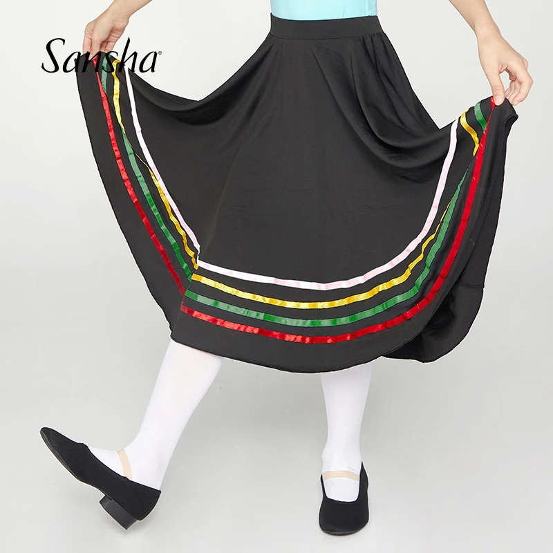 Sansha/三沙北舞英皇儿童性格舞考级裙芭蕾舞蹈裙俄罗斯民族舞裙