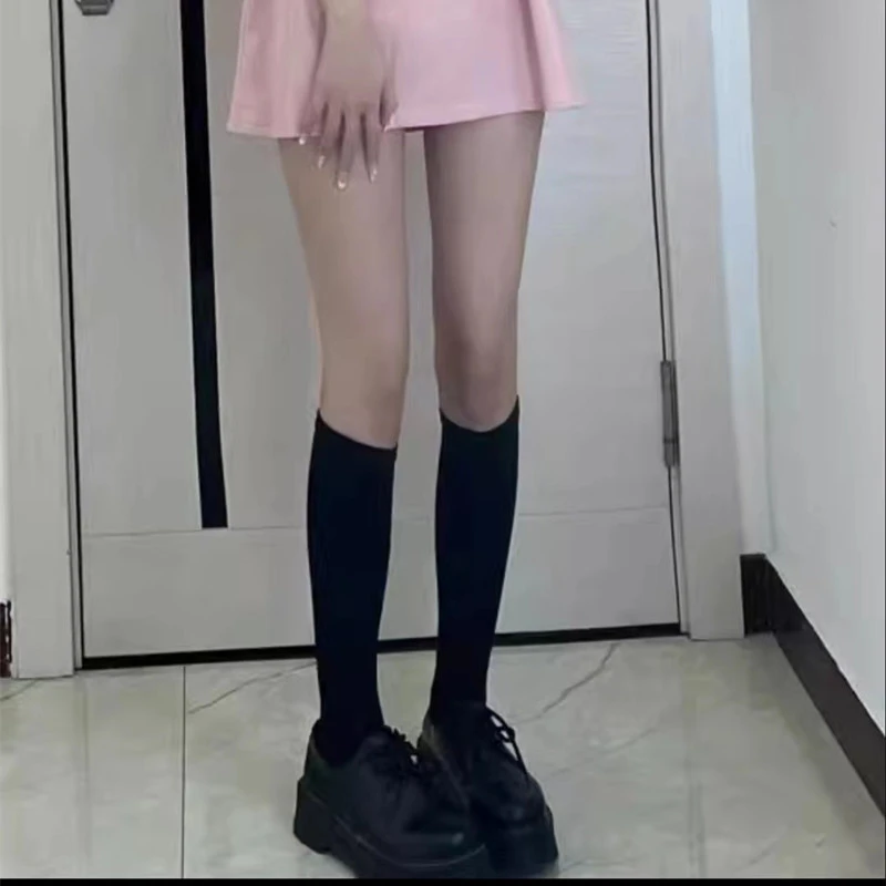 春秋新款瘦腿袜分段压力小腿塑形JK长筒过膝袜子女士高筒及膝袜