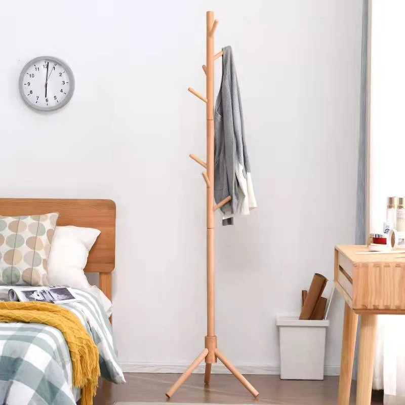 衣帽架衣架子挂衣架简约款纯实木包架落地客厅家用简易立式衣服架