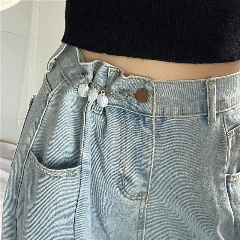 收腰神器女韩国甜美三个贝壳别针裤带女士时尚百搭防走光简约胸针