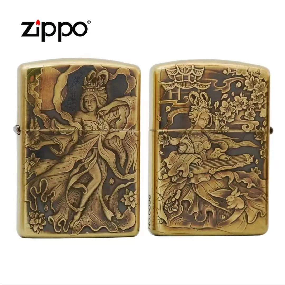 ZIPPO/之宝打火机/DIY -169-浮雕-嫦娥-蝎子老师DYJ1