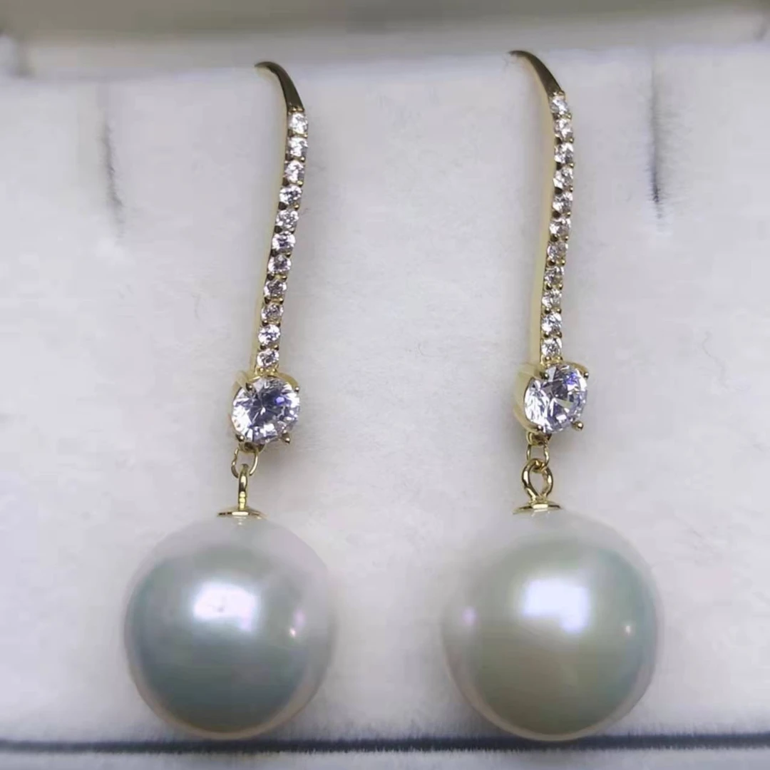 12-13mm淡水天然珍珠耳坠