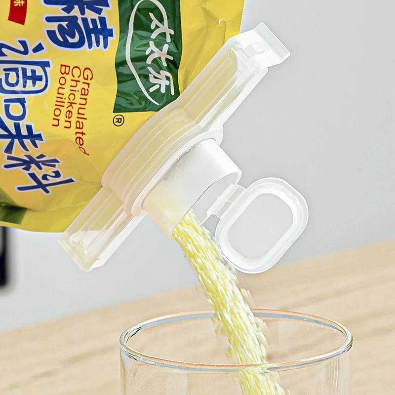 日本进口食品袋调料袋封口夹防潮保鲜带盖密封夹子零食便携封口条