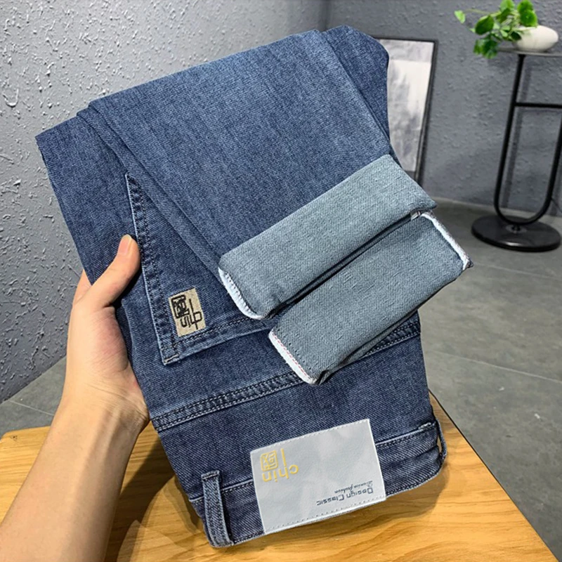 【高端国风牛仔裤】9022#春夏新款中国风微阔小直筒水洗软牛仔裤