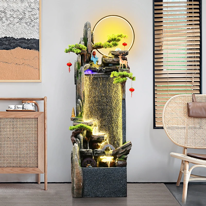 水源工坊假山水景流水摆件客厅水幕墙屏风办公室加急循环水景观