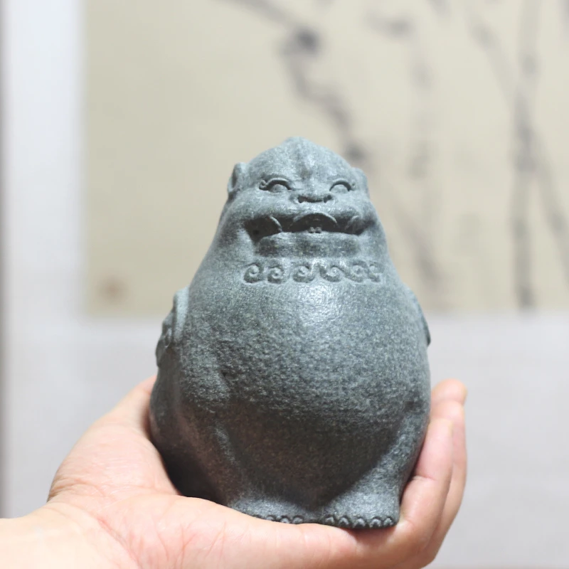 手工天禄貔貅茶宠摆件可养可爱憨厚个性茶盘饰品茶玩创意惠安石雕