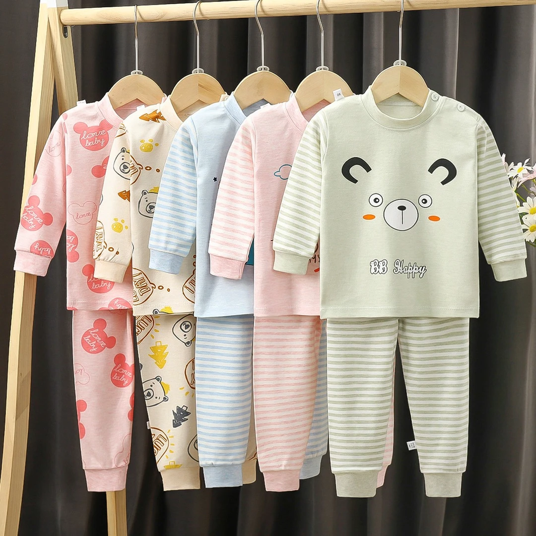 【粉丝专属】儿童秋衣秋裤彩棉套装春秋长袖睡衣内衣秋冬家居服