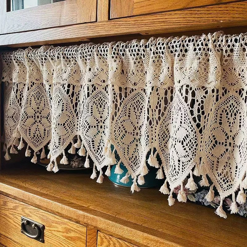 240*38隔断帘厨房半帘帘头穿杆帘门楣橱柜遮挡帘免打孔半遮挡门帘