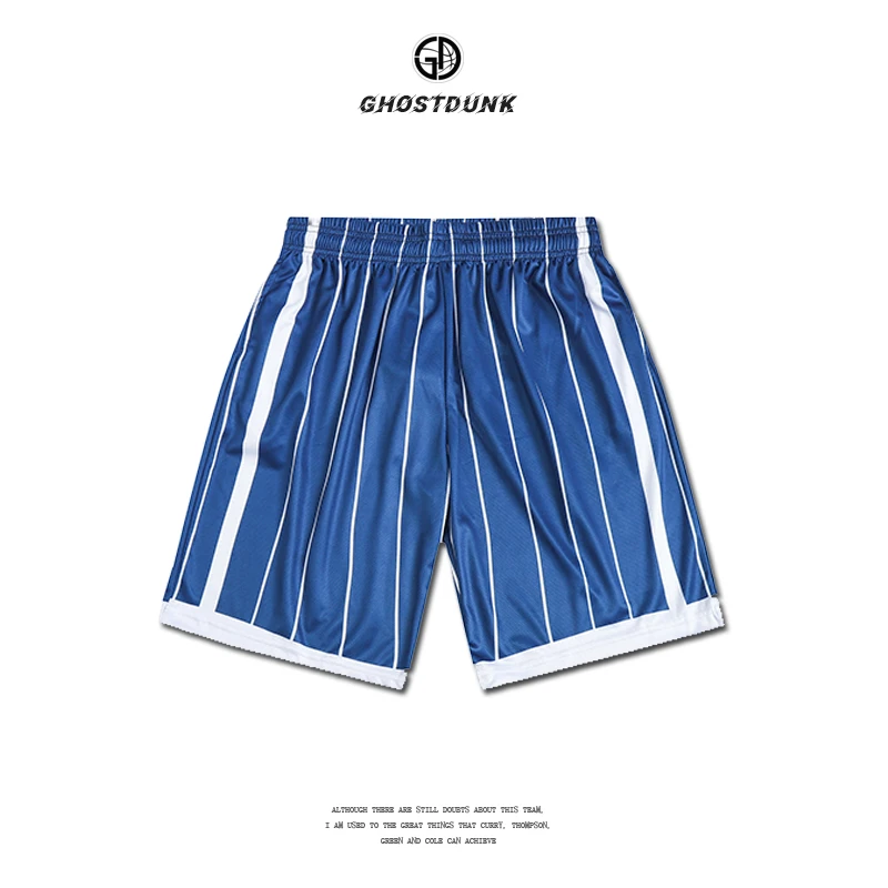 复古条纹运动短裤篮球裤潮美式训练裤宽松速干排汗跑步健身五分裤