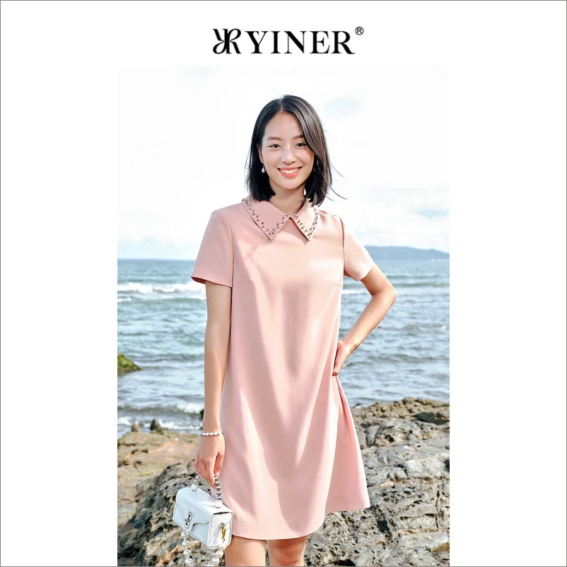 【醋酸系列】YINER音儿专选女装夏季微醺感钉钻垂顺礼服连衣裙