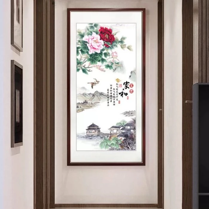 家和富贵江南版-四股满绣41色-130*75蒙娜丽莎十字绣非成品套件