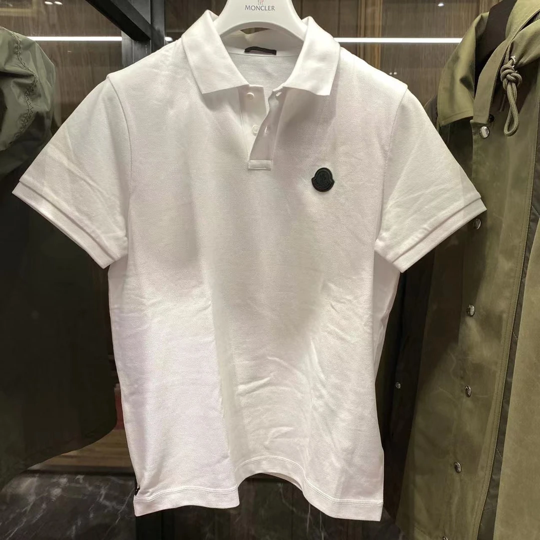 全新未使用 蒙口 /GG/男士白色夏季时尚休闲翻领运动潮流POLO衫