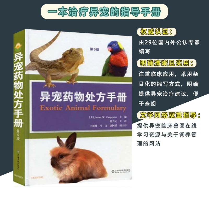 异宠药物处方手册 第5版  异宠疾病书籍 鸟病