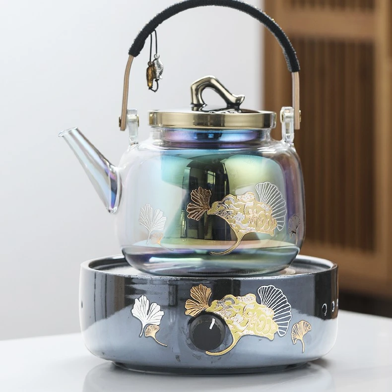 【煜坤茶具甄选】电陶炉煮茶炉家用煮茶壶静音养生烧水壶煮茶器