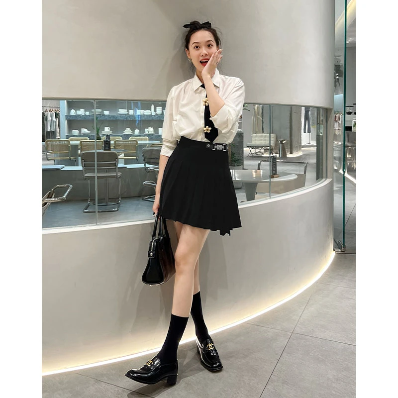 【现货】美洋MEIYANG 朋克骑士百褶裙 甜酷裤裙短裙